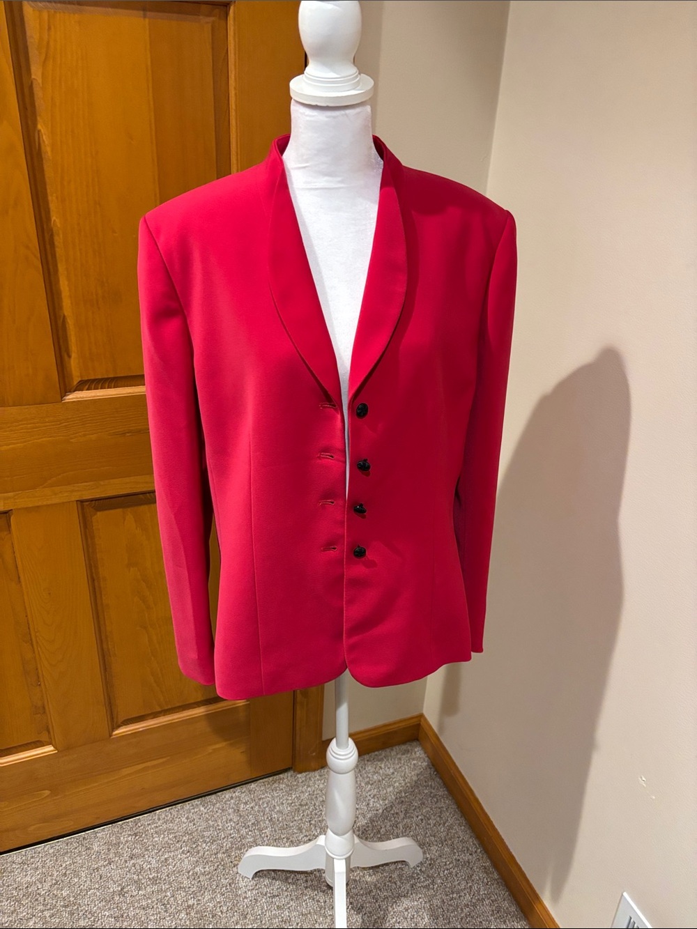 Women's Vintage Le Suit Blazer Jacket bright pink size 12
